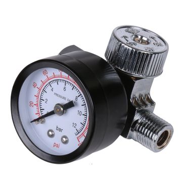 Pressure Regulator with Gauge 1/4" 0.5–10 Bar Adjustable Max 12 Bar