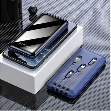 Portable Wired Power Bank Battery - Blue