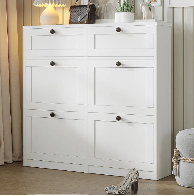 GreenLine Interiors Taaliah Shoe Rack White