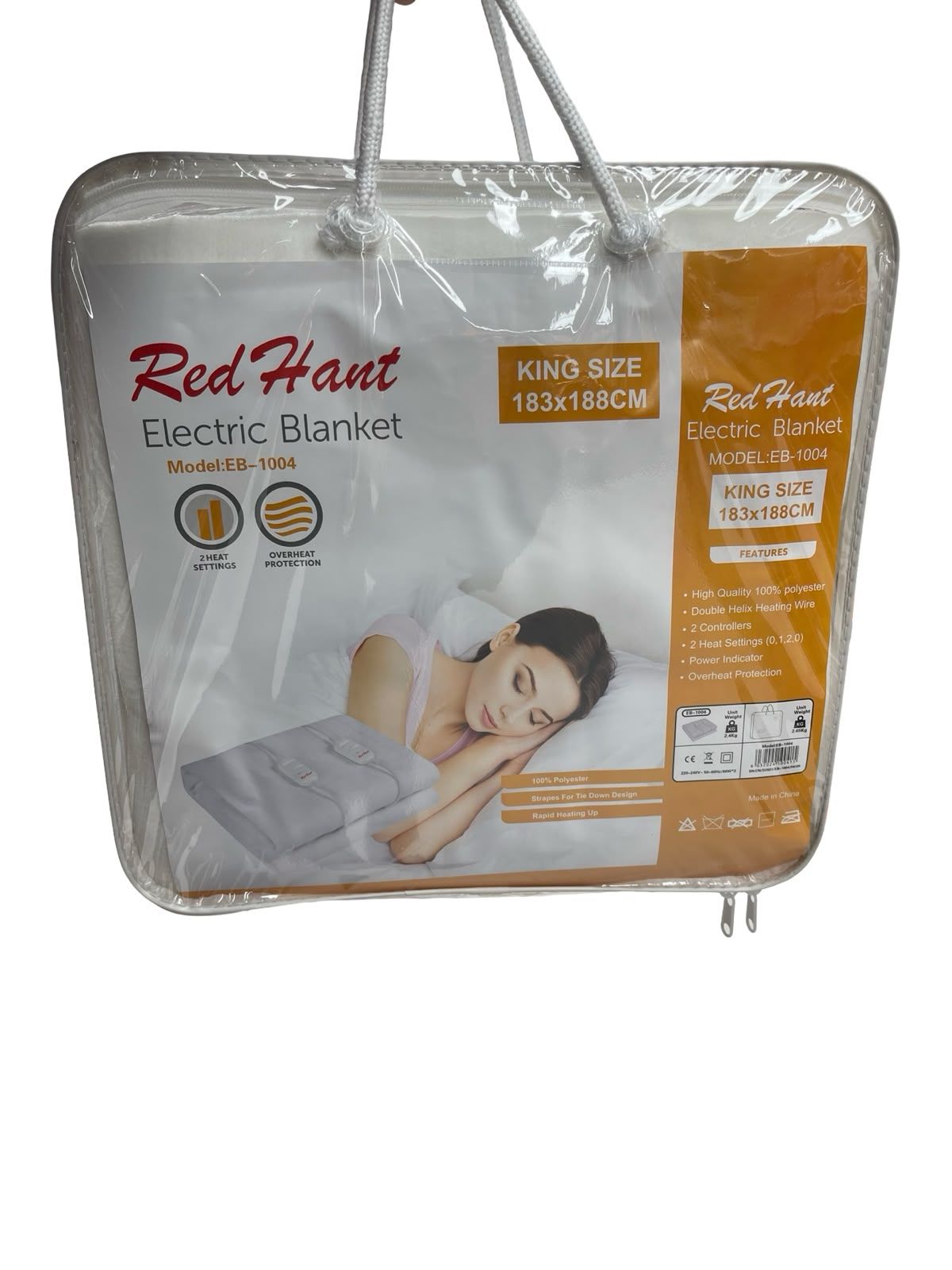 Red Hant King Size Electric Blanket