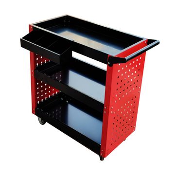 3 Shelf Utility Cart Tool Cart With Parts Box