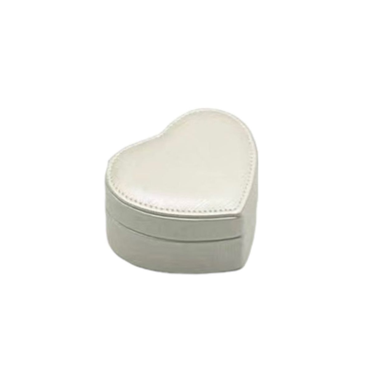 Mini Heart Shape Cute PU Jewelry Organizer Travel Jewelry Organizer-white