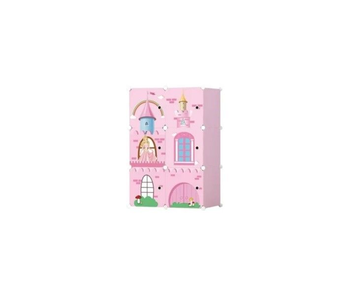 citrix innovation Polyester Collapsible Wardrobe (Finish Colour - Pink, DIY(Do-It-Yourself))