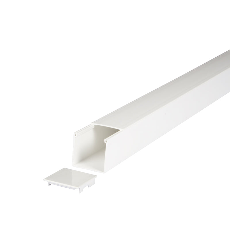Stop End For 75x75mm White Trunking