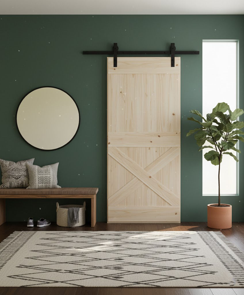 Half X-Brace Plank Barn Door (2100mm x 920mm)