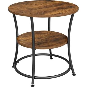 2-Shelf Round Side Table – Compact & Modern Accent Table