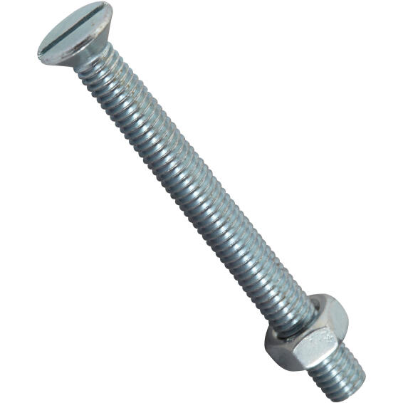 Machine screws and nuts countersunk head 5.0x50mm 8pc standers