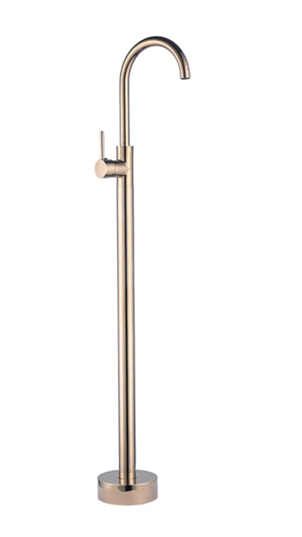 FLOOR MOUNTED BATH MIXER - ROSE GOLD