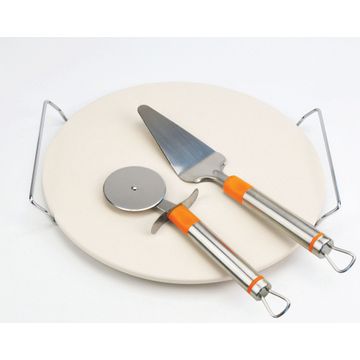 ALVA - 30CM PIZZA STONE WITH LIFTER & CUTTER