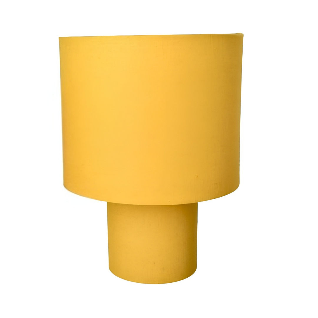 Danny Home Modern Monochromatic Pedestal Table Lamp (28 x 31.5cm) – Matte Mustard Yellow