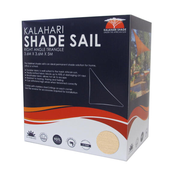 Shade Sail KALAHARI 3.6 m Triangular Sand