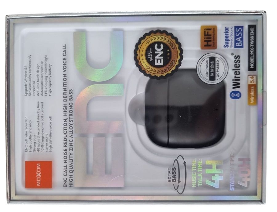Earbuds TW66 wireless Moxom black ENC Armour