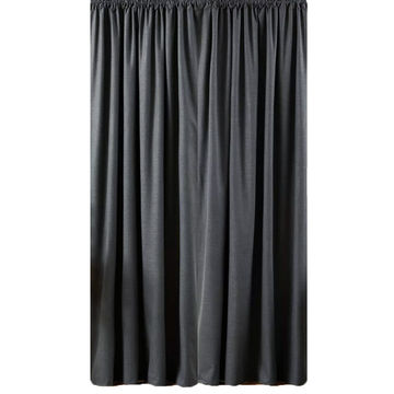 Matoc Designs Readymade Curtain - Blackout Charcoal - Taped - 230cm W x 230cm H