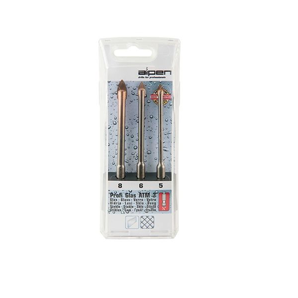 ALPEN - Profi Glass Drill Bit Set 3 Piece
