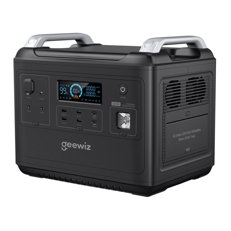 Geewiz 2200W Portable UPS Power Station Kit - 2000Wh LIFEPO4 / Pure ...