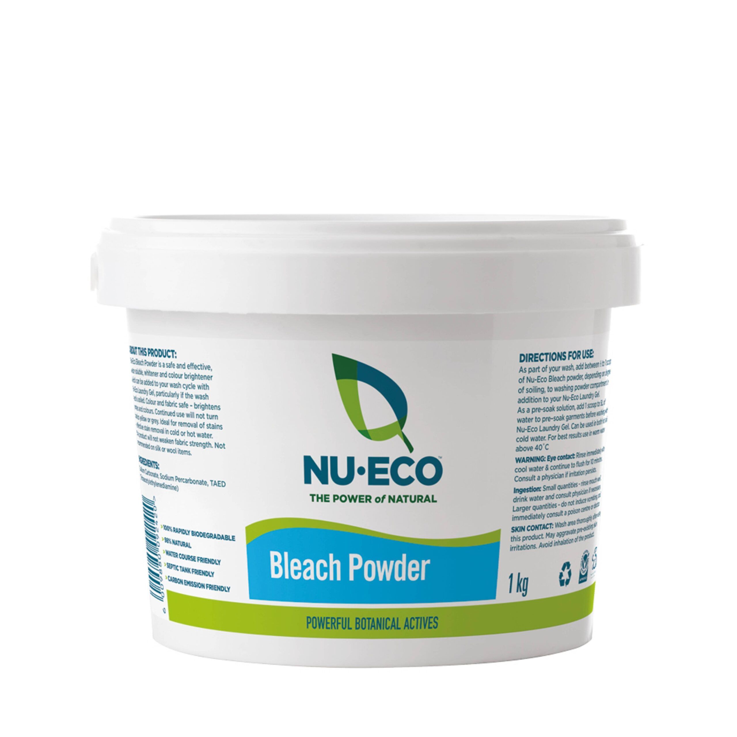 Nu-Eco Bio-degradable Bleach Powder with Powerful Botanical Actives (1kg)