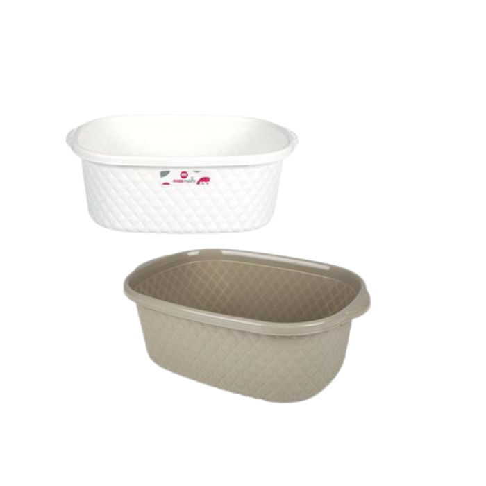 BASKET PL 14L LEATHER DESIGN asstd - 2pack