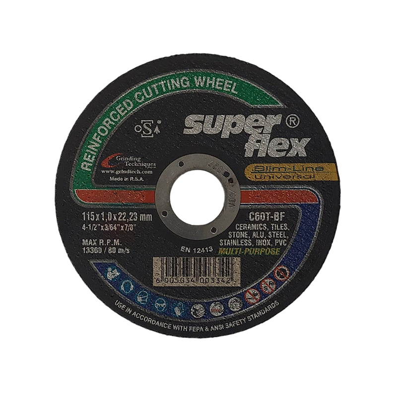 SUPERFLEX Abrasive Disc Cutting Multi-Prp 115mm x 1mm x 22.2mm