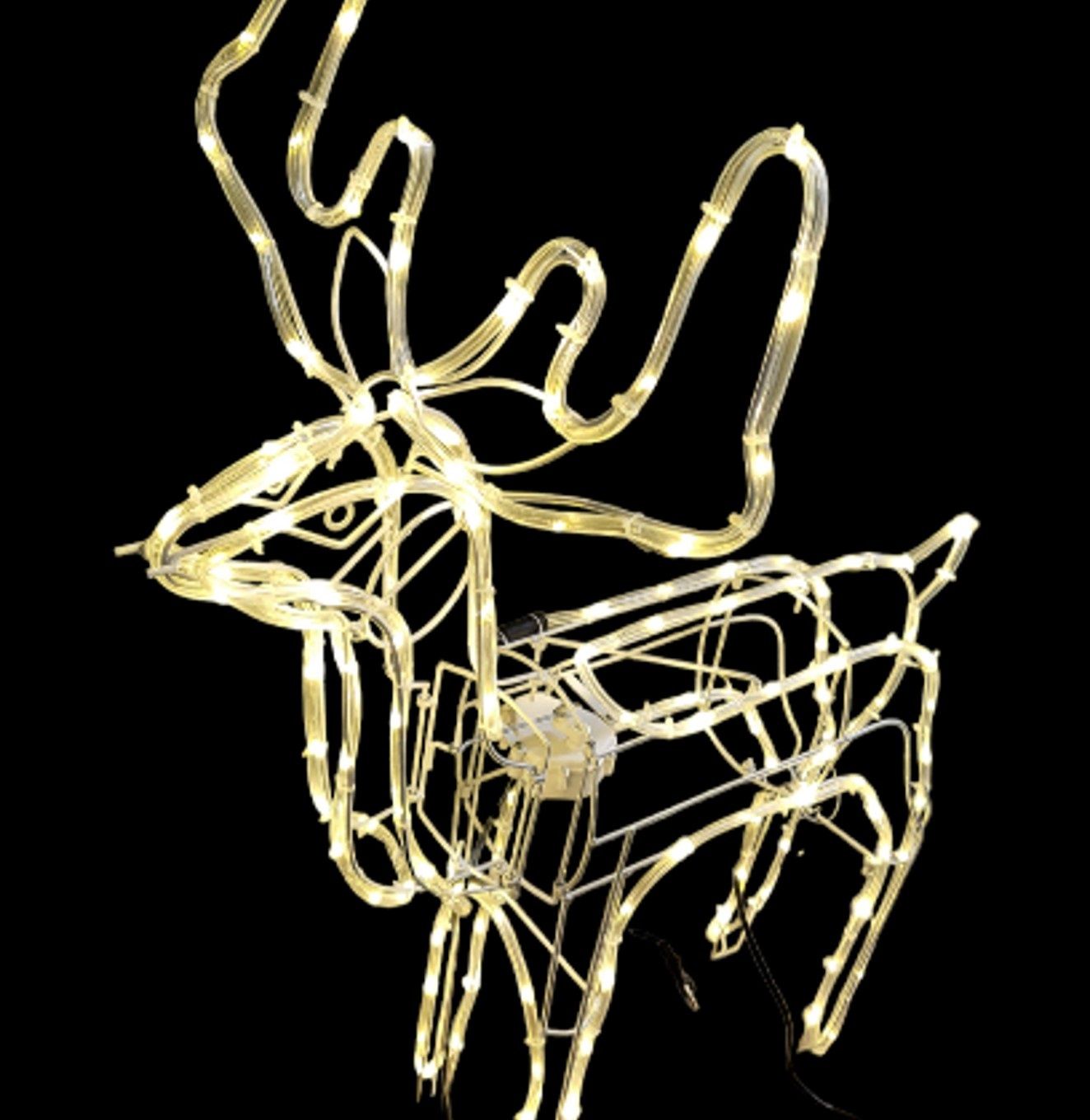 Fold Up Warm White Reindeer Christmas Patio Light With Moving Head - ZYF-D110