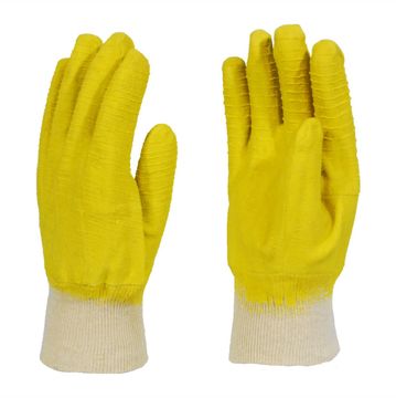 YELLOW COMAREX KNIT WRIST GLOVES