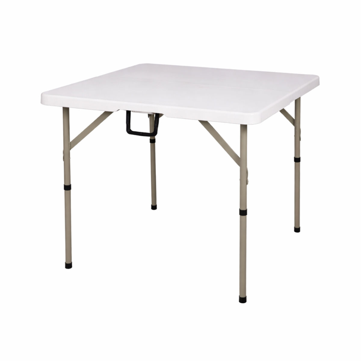 Lasa 86cm square fold-in-half plastic catering event table - white