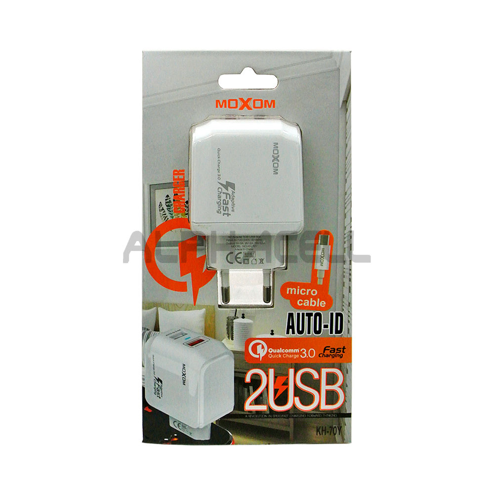 CHARGER MOXOM FAST 3AMP - SAMSUNG - KH70Y