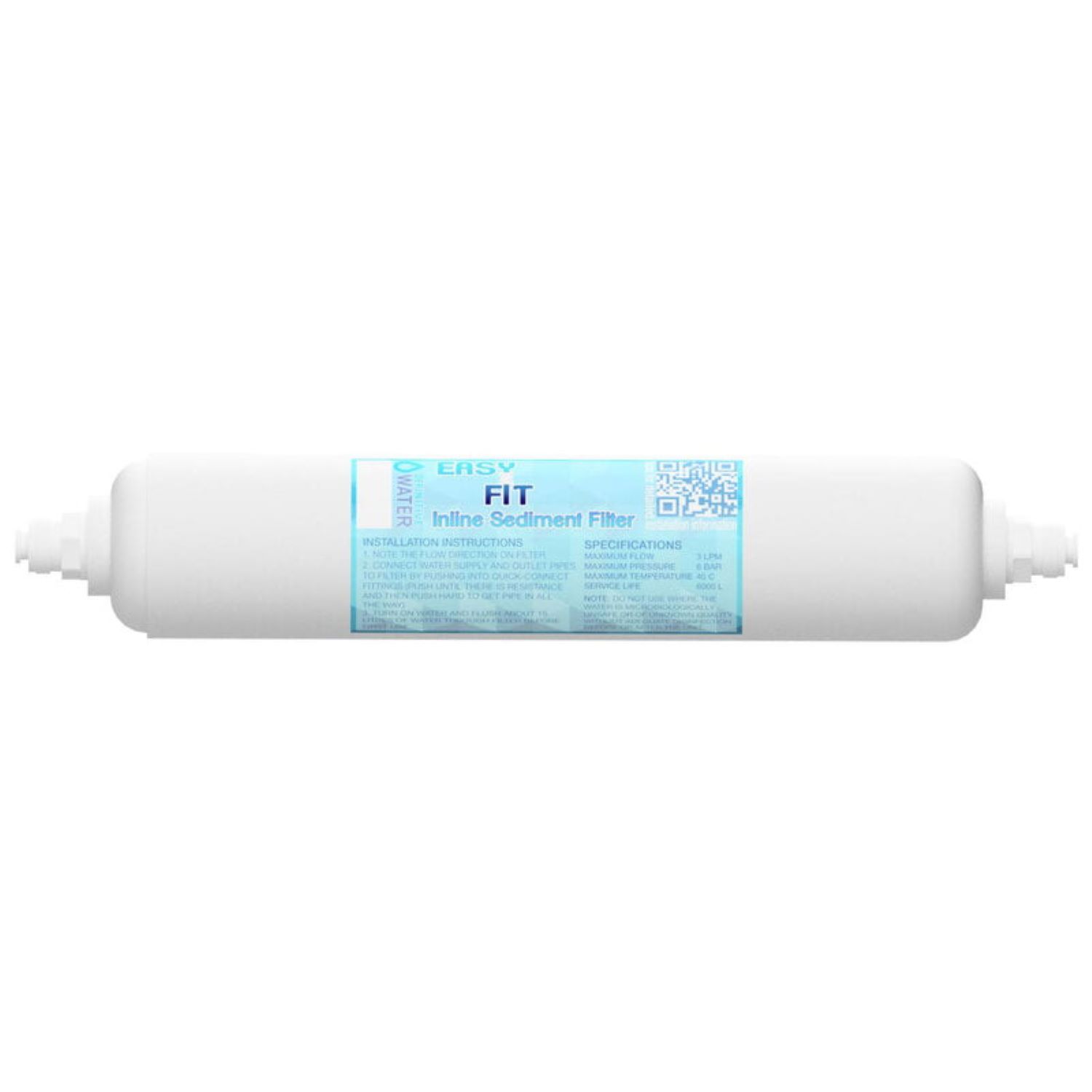 Definitive Water Easy-Fit External Sediment Fridge Filter - White