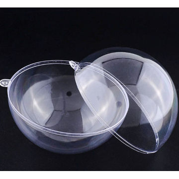 Pack of 5 - Hollow Transparent Christmas Baubles  - 9cm