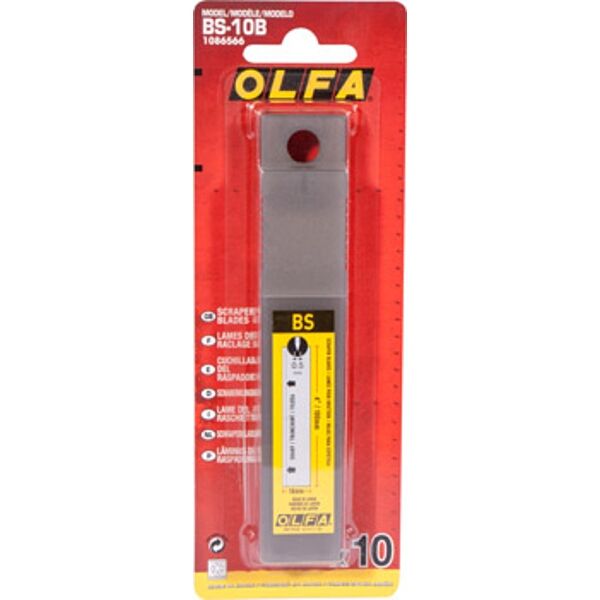 OLFA SCRAPER BLADES X10 FOR BSR200 & BSR300 100MMX0.5MM