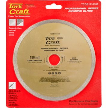 Diamond Blade 180Mm X 25.4 Continues Rim