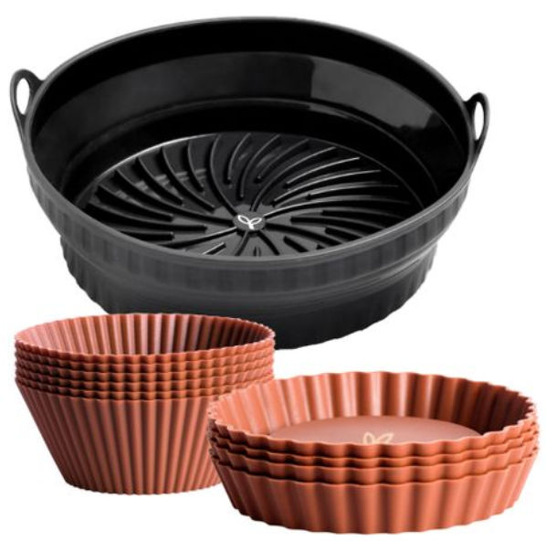 Air Fryer Basket-Round Silicone Combo -11 Pack