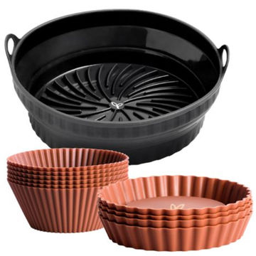Air Fryer Basket-Round Silicone Combo -11 Pack