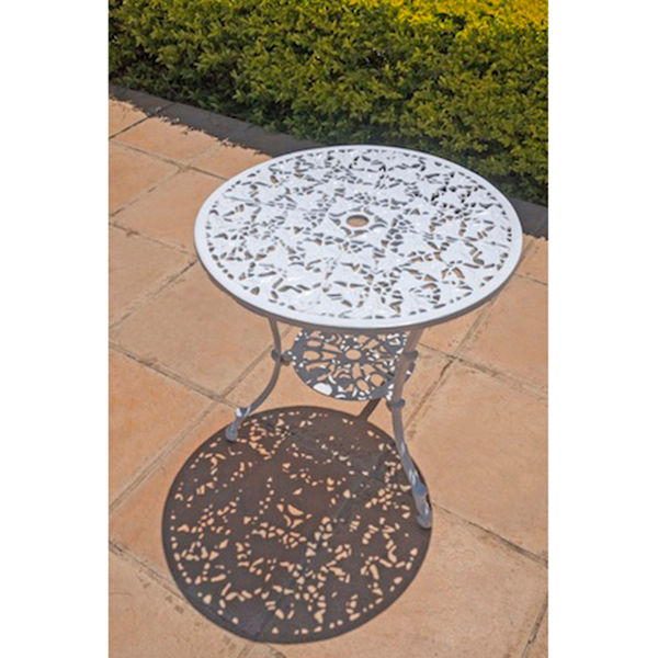 Ageless & Beautiful! Cast Aluminium Patio Table / Garden Table / Outdoor Table - Leaf (62cm Diameter)
