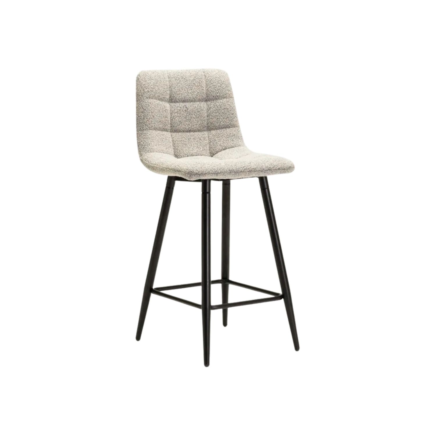 Grey Fabric Kitchen Counter Stool