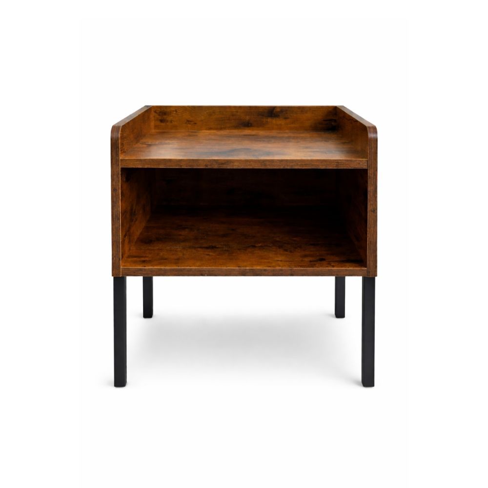 Handcrafted Teak Wood Coffee Table – Tempered Glass Rustic Modern Design