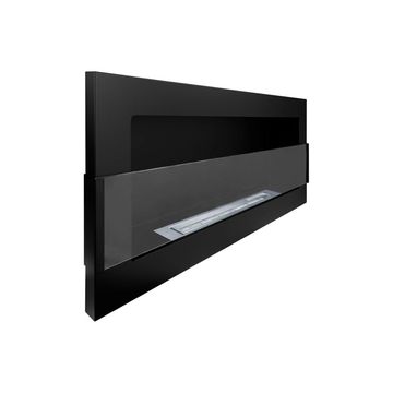 NOVAFLAME - Wall-mounted Bio-Fireplace with glass 900X400 black matte