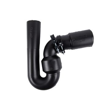Plain Rubber Trap - Fitting - 38mm x 38mm - Black - Bulk Pack of 6