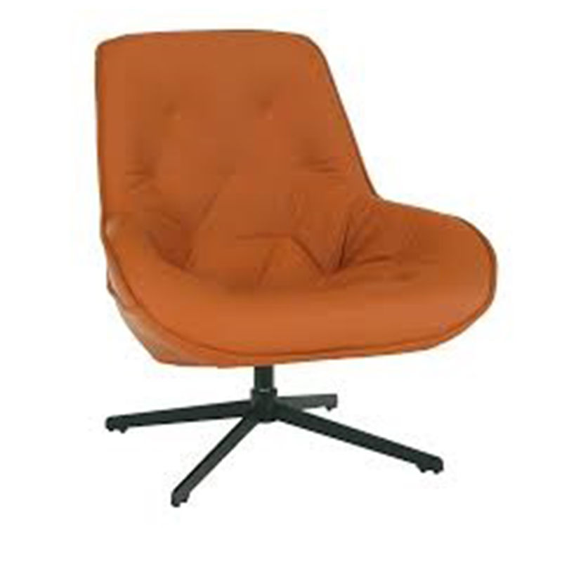 Delilah Single Swivel Lounge Chair-Orange