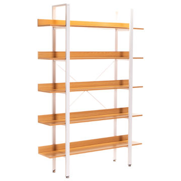 SIGMA 5 SHELF UNIT - OAK/WHITE