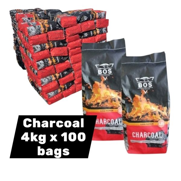 BOS Charcoal 4kg X100 BAGS