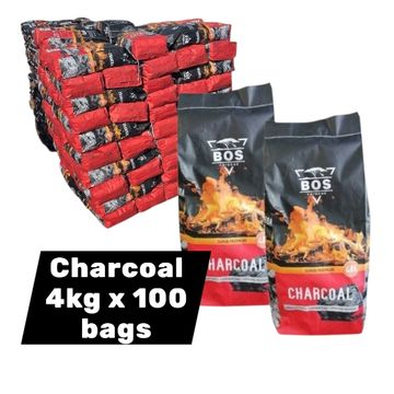 BOS Charcoal 4kg X100 BAGS