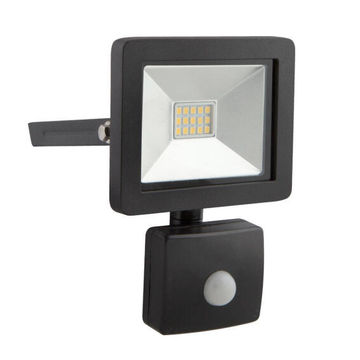 EUROLUX LED FLOODLIGHT 10W WITH SENSOR BLACK