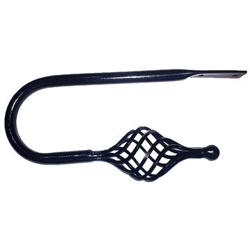 Matoc Designs Metal Curved Tieback arm with Multibasket -Black -(Pack of 2)