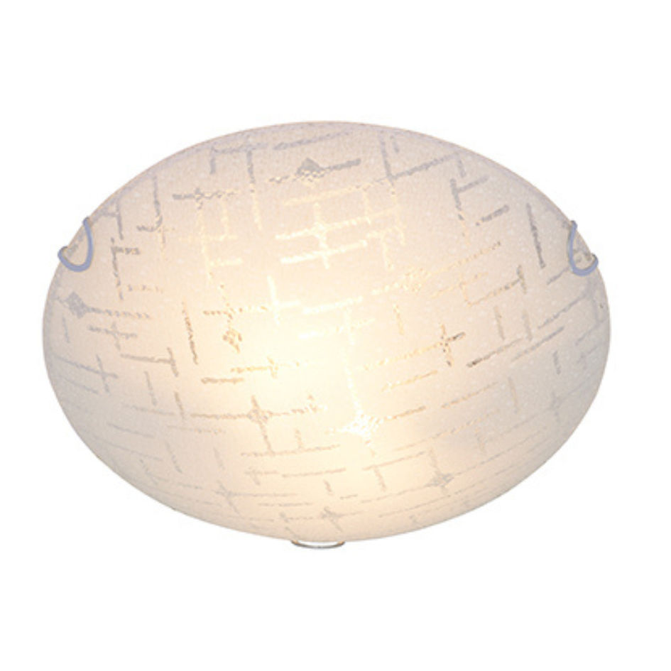 Line Pattern Ceiling Light 300mm Chrome E27 2x40w