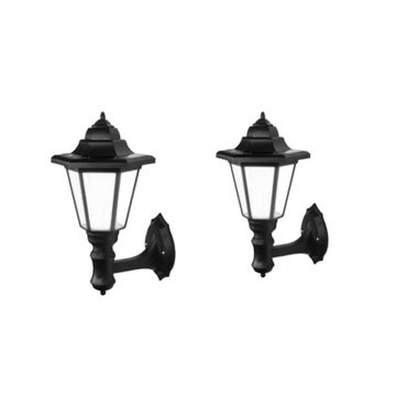 Hexagonal Solar Wall LED Retro Light set of 2