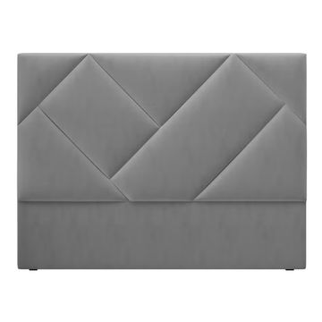 Dreamy Comfort - Mica Geo Headboard - Double Light Grey