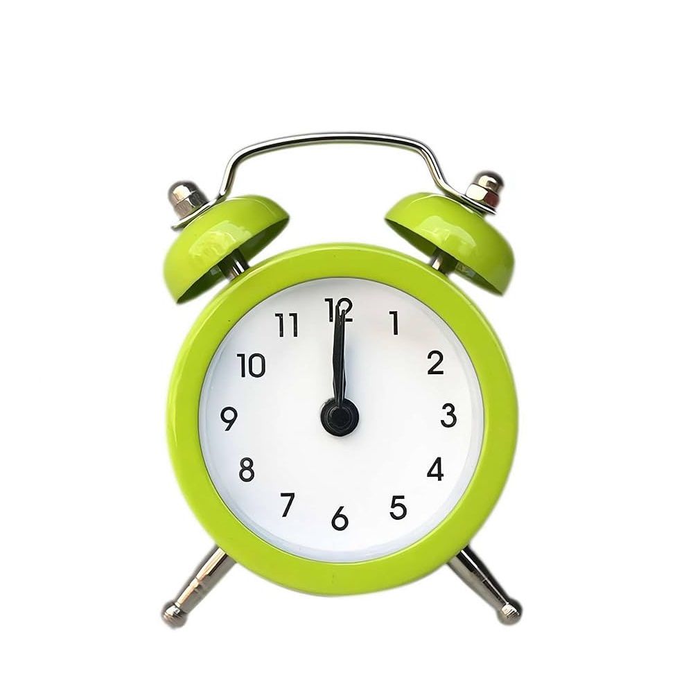 Metal Battery Powered Analogue Retro Double Bell Alarm Clock