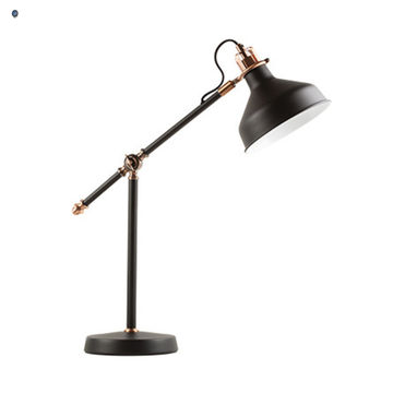 Table Lamp Steel Black & Copper 1xE27