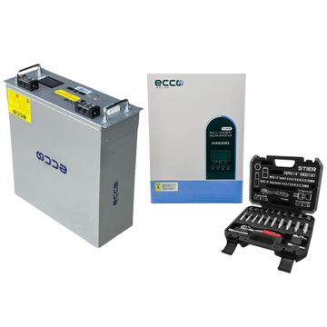 Ecco 6.2kw Invertor 51V Lithium Battery and Stier Socket Set