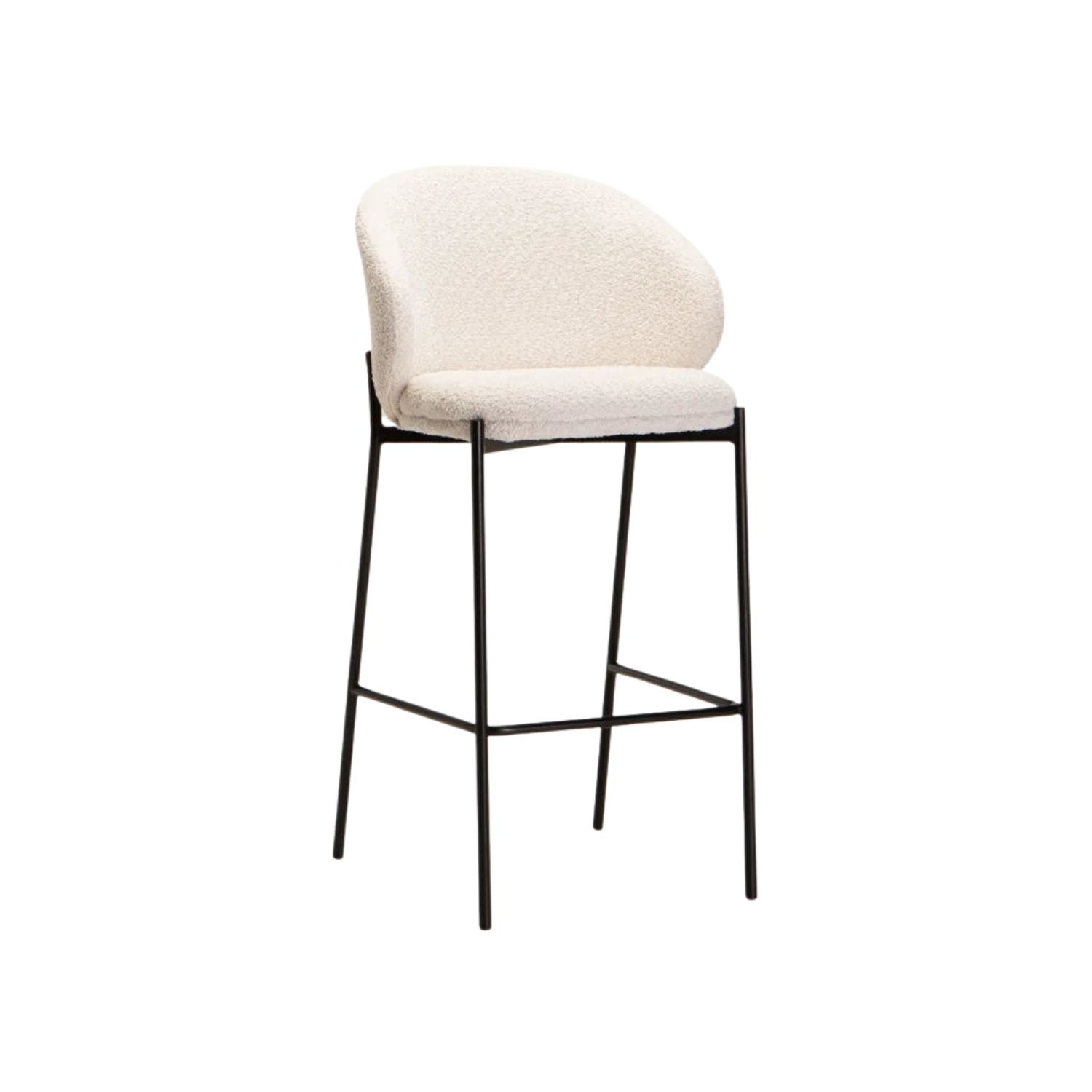 Modern Soft Fabric Barstool